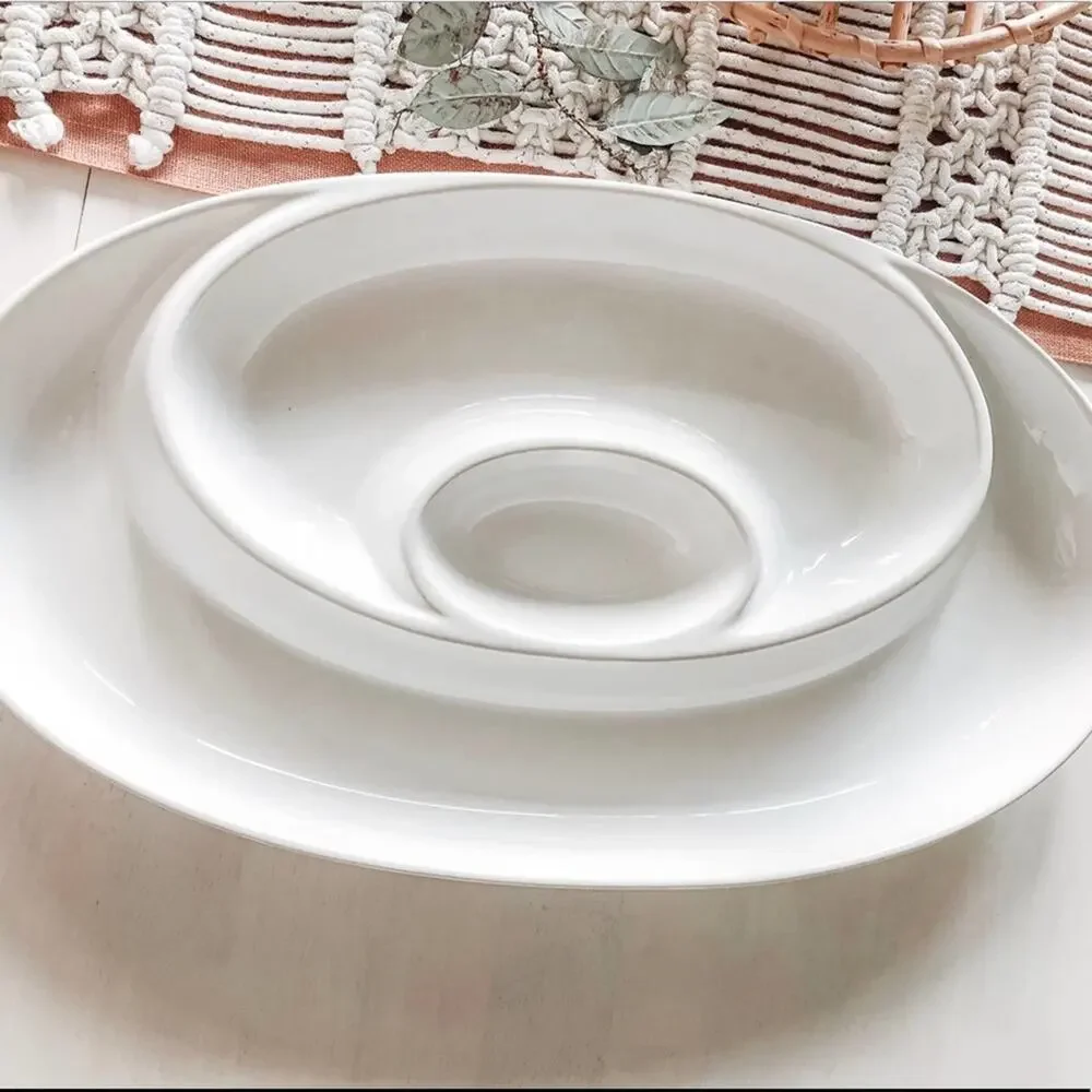 Beautiful large ceramic porcelain serving platter